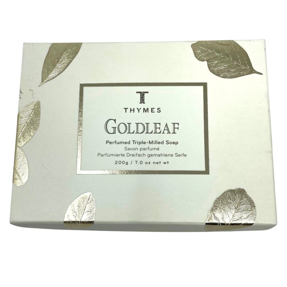 Thymes Gold Leaf Triple-Milled Perfumed Bar Soap 7 oz.New in Box